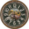 ブリキ時計　26”ラージマウスバス壁掛け時計